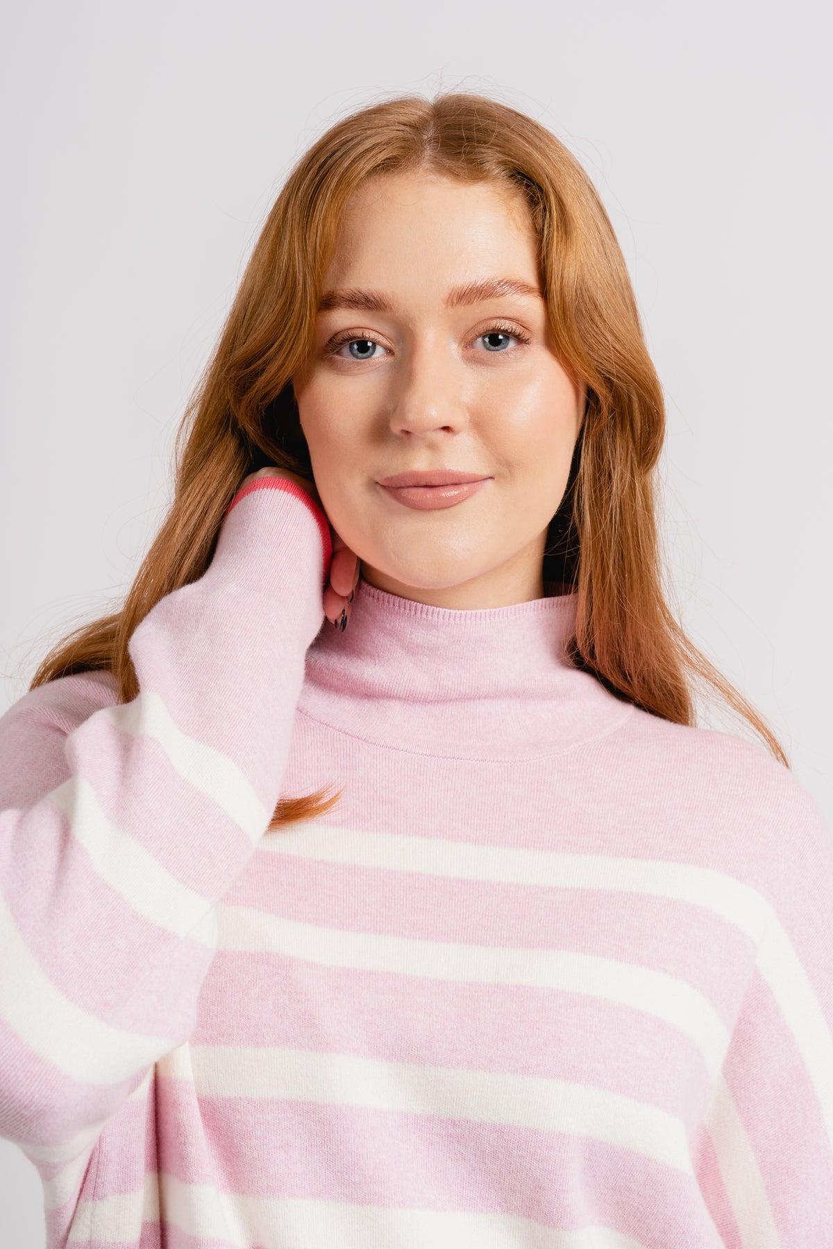 TenleyIW Turtleneck Pullover - Candyfloss Stripe