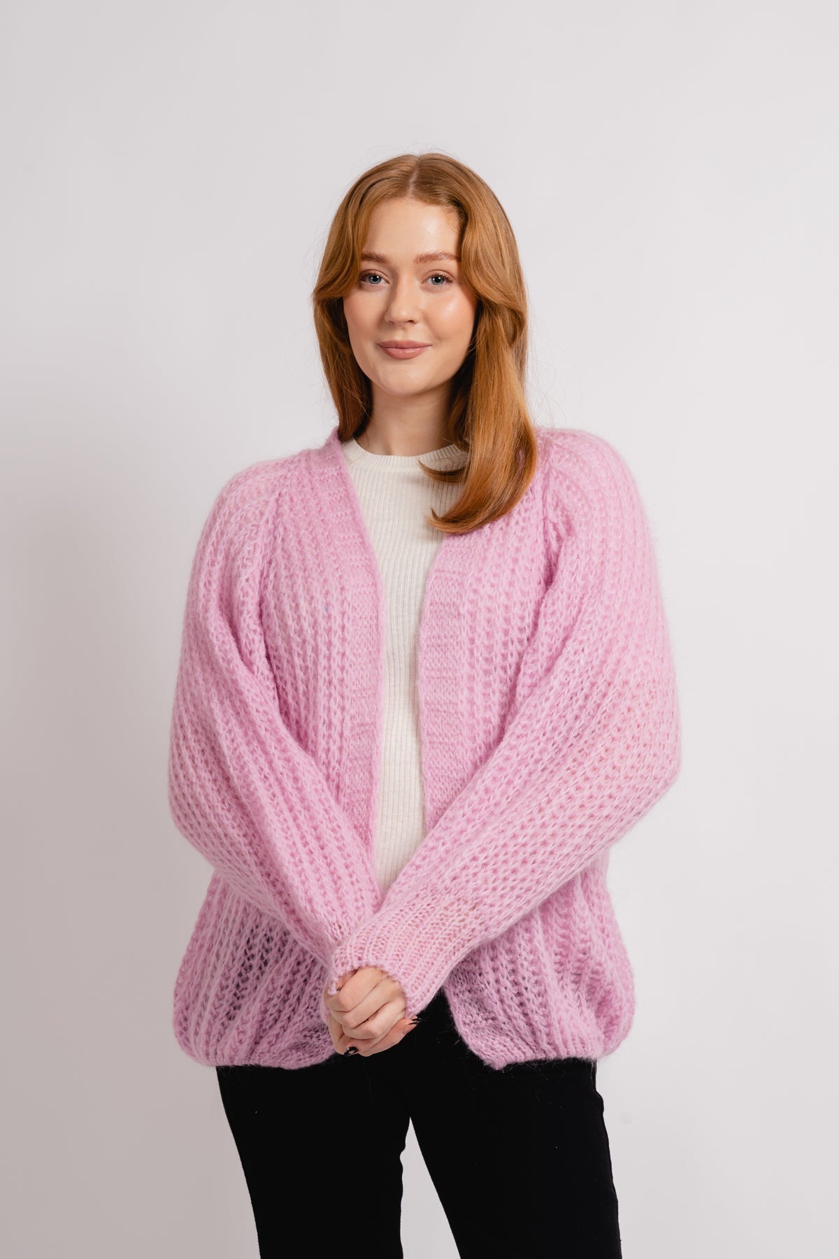 Joseph Cardigan Solid - Rose Pink