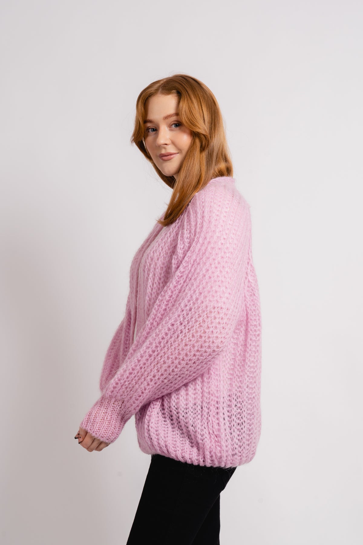Joseph Cardigan Solid - Rose Pink
