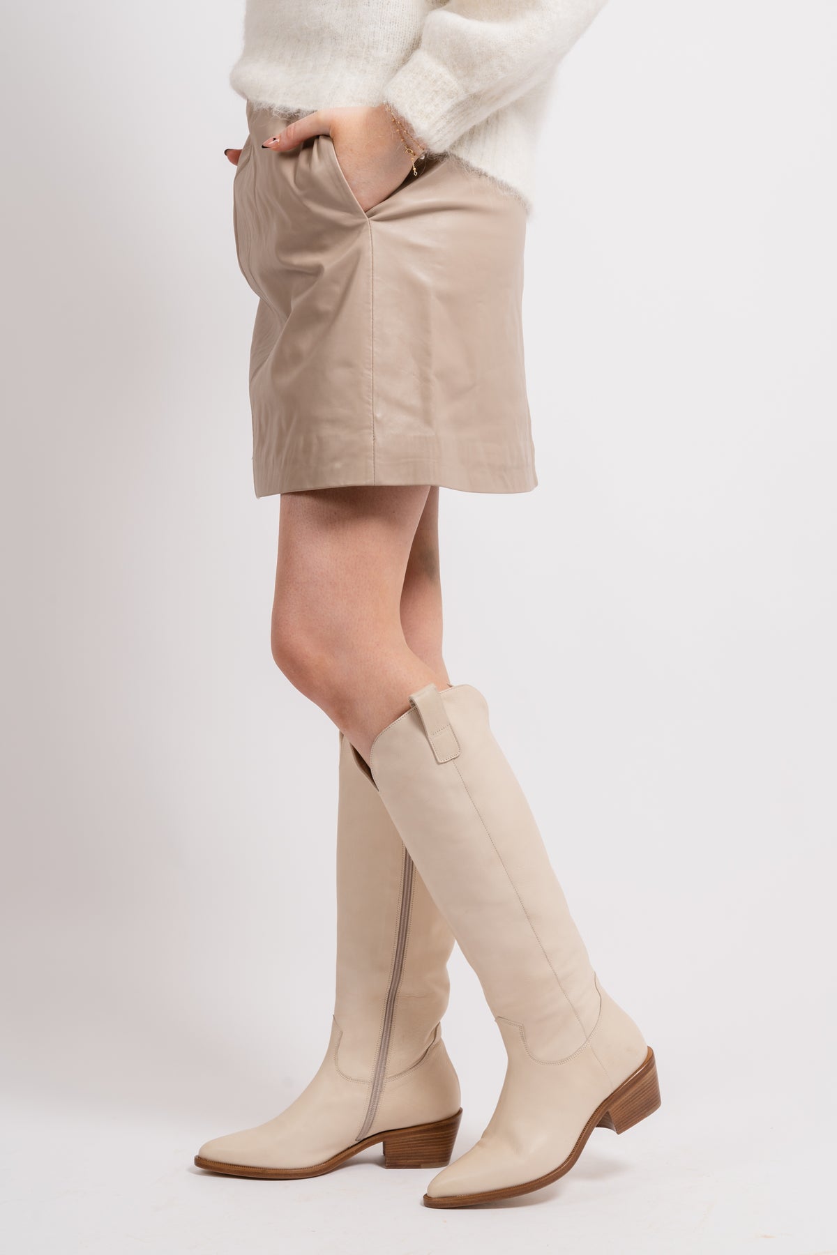 WookIW Short Skirt - Mocha Grey