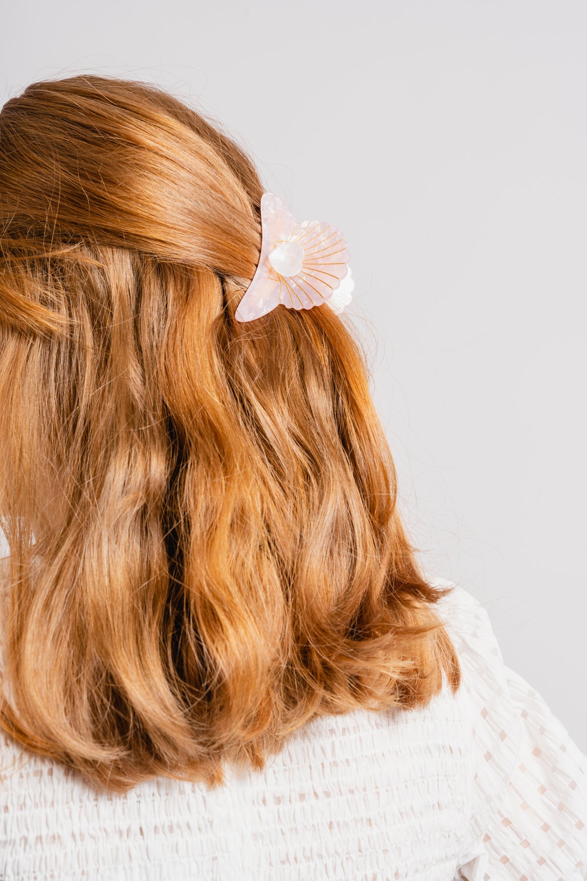 Paua Hair Claw - Pink Icing