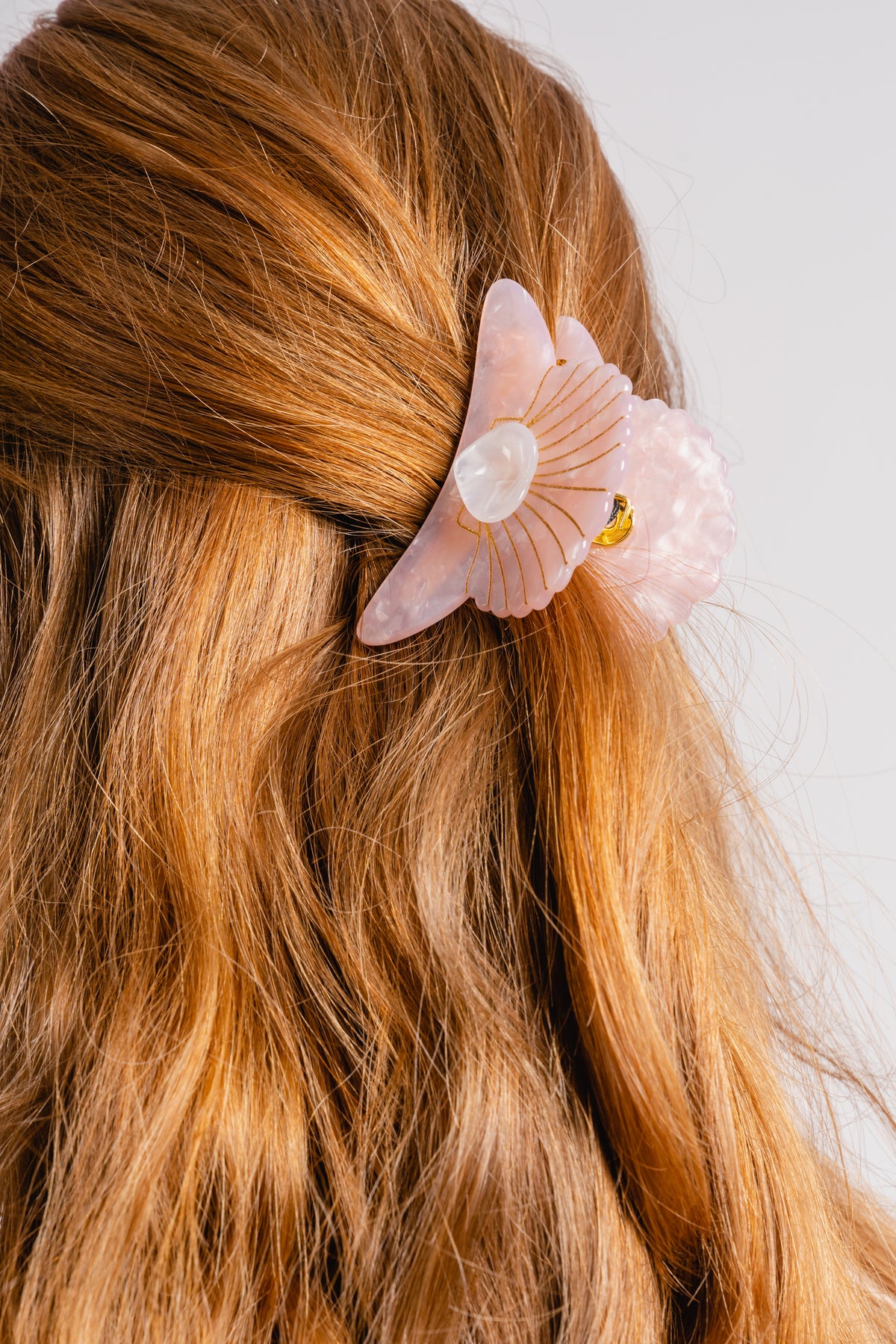 Paua Hair Claw - Pink Icing