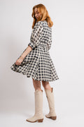 Katie Belt Dress - Black Mix