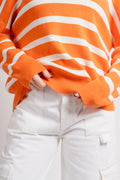 InWear TenleyIW Turtleneck Pullover - Cantaloupe Stripe