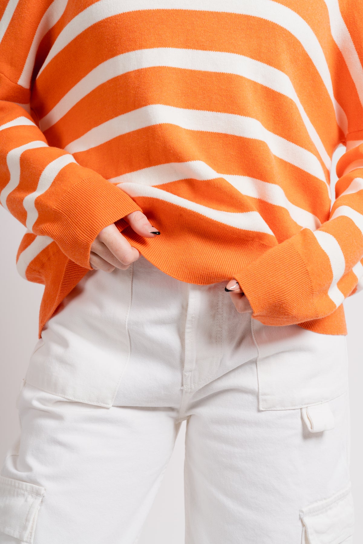 InWear TenleyIW Turtleneck Pullover - Cantaloupe Stripe