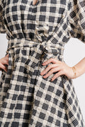 Katie Belt Dress - Black Mix