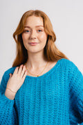 Joseph Blouse Solid - Pool Blue