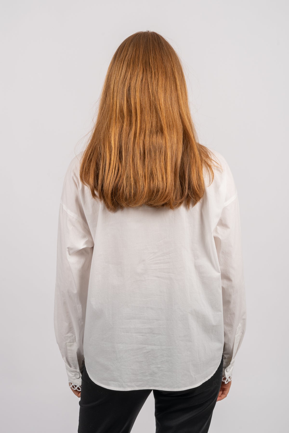 Sandrine Half Placket Shirt - Cream
