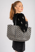 Abigail Printed Tote Bag - Svart