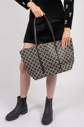 Abigail Printed Tote Bag - Svart