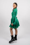 Lita Satin Dress - Green
