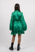 Lita Satin Dress - Green