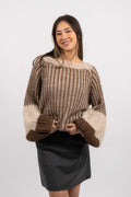 Liana Knit Sweater - Beige/Brown