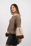 Liana Knit Sweater - Beige/Brown
