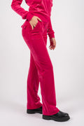 Del Ray Classic Velour Pant Pocket - Raspberry Sorbet