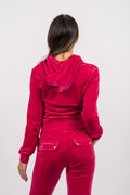 Robertson Classic Velour Zip Hoodie - Raspberry Sorbet