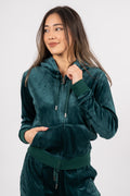 Robertson Classic Velour Zip Hoodie - Rain Forest