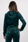 Robertson Classic Velour Zip Hoodie - Rain Forest