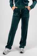 Del Ray Classic Velour Pant Pocket - Rain Forest