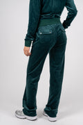 Del Ray Classic Velour Pant Pocket - Rain Forest