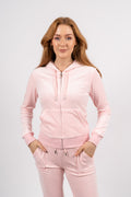 Robertson Classic Velour Zip Hoodie - Almond Blossom