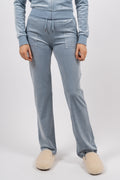 Del Ray Classic Velour Pant Pocket - Blue Fog