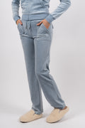 Del Ray Classic Velour Pant Pocket - Blue Fog