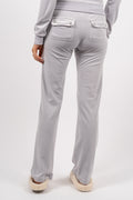 Del Ray Classic Velour Pant Pocket - Quite Gray