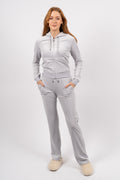 Del Ray Classic Velour Pant Pocket - Quite Gray
