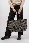 Abi Printed Tote Bag - Black