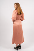 Crépe Satin Midi Dress - Blush