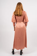 Crépe Satin Midi Dress - Blush