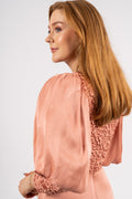 Crépe Satin Midi Dress - Blush