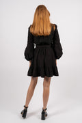 Baby Cord Shirt Dress - Black