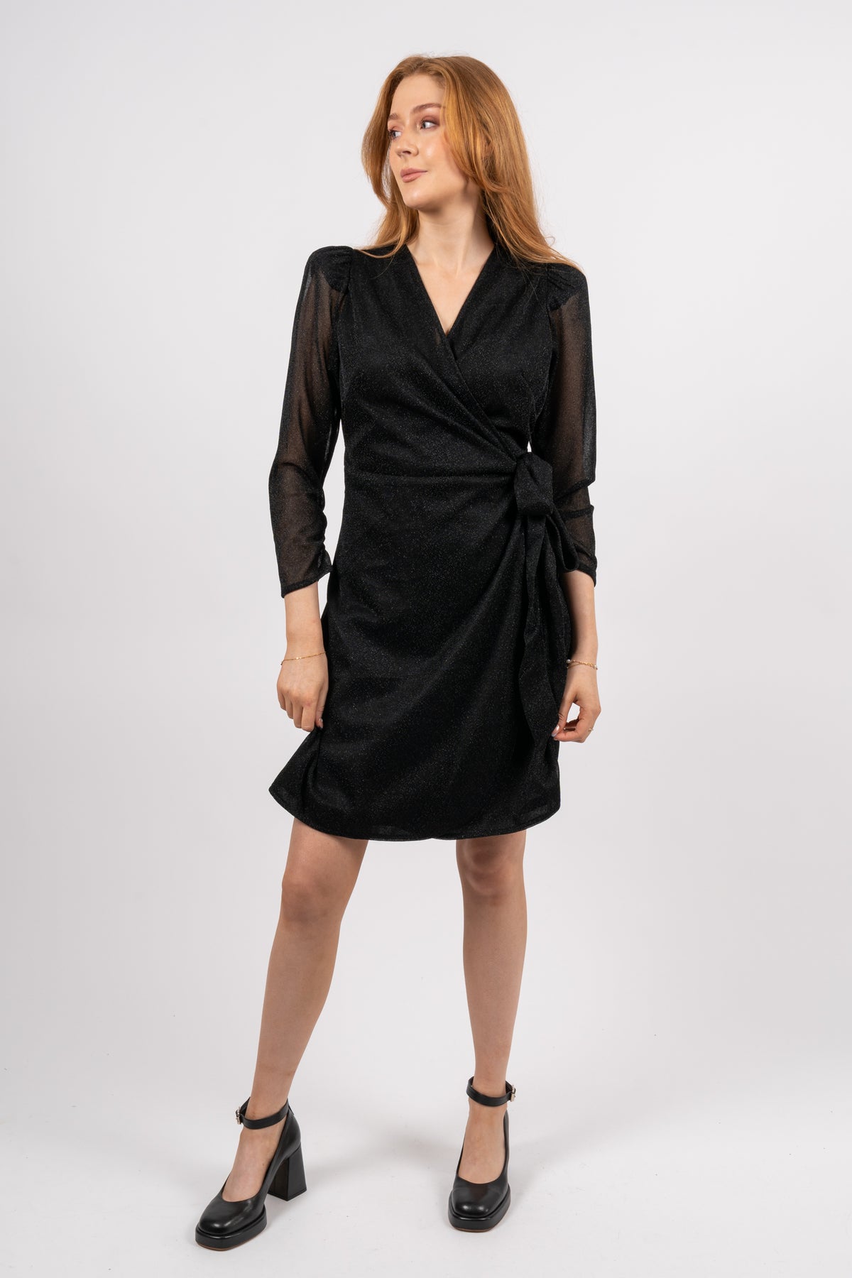 Nanna Shimmering Dress - Black
