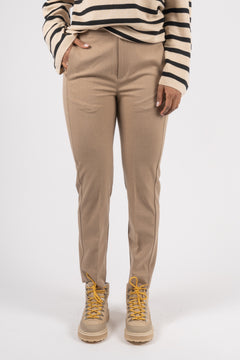 NakitaIW Flat Pants - Oatmeal Melange