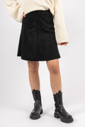 Susa HW Suede Short Skirt - Black