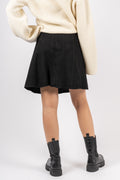 Susa HW Suede Short Skirt - Black