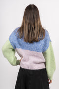 Winnie Ls Knit O-Neck - Ultramarine Mix