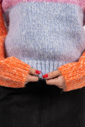 Winnie Ls Knit O-Neck - Cyclamen Mix