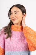 Winnie Ls Knit O-Neck - Cyclamen Mix