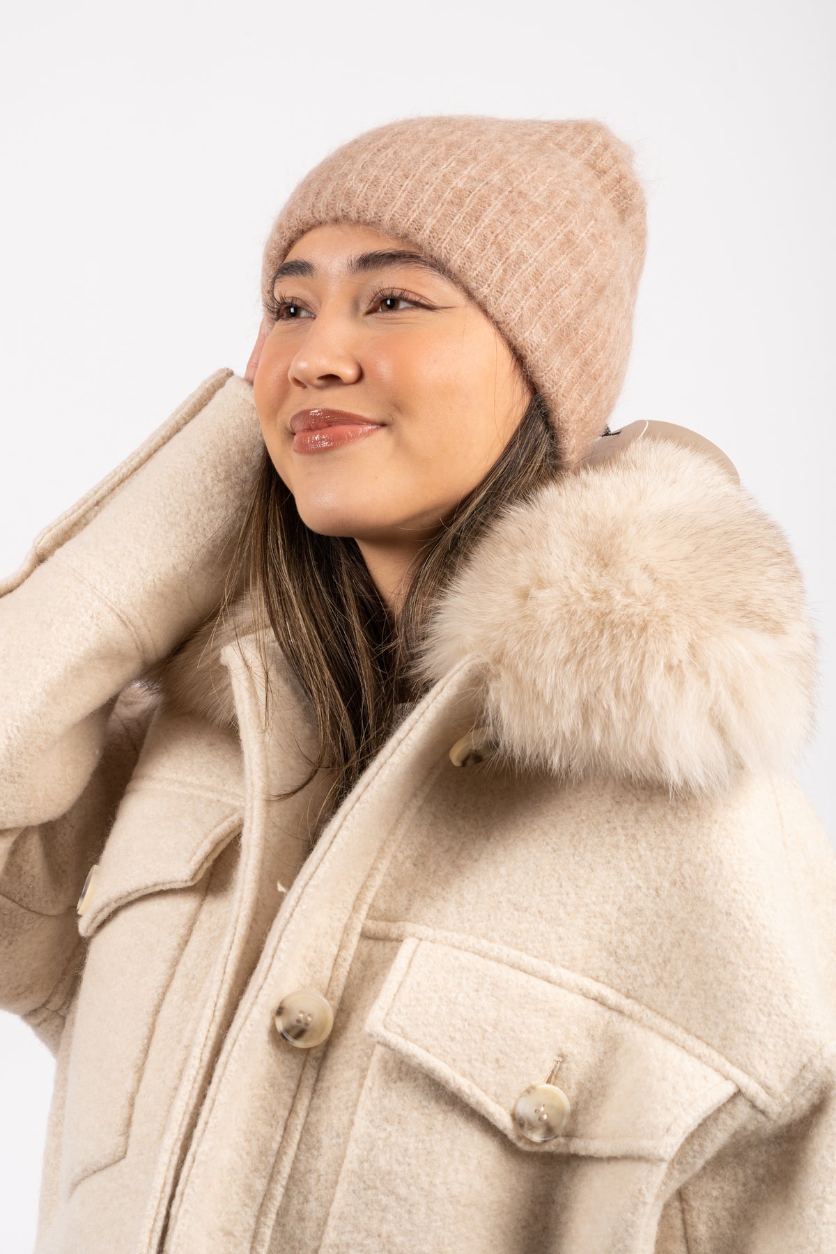 Silje Chunky Hat - Beige