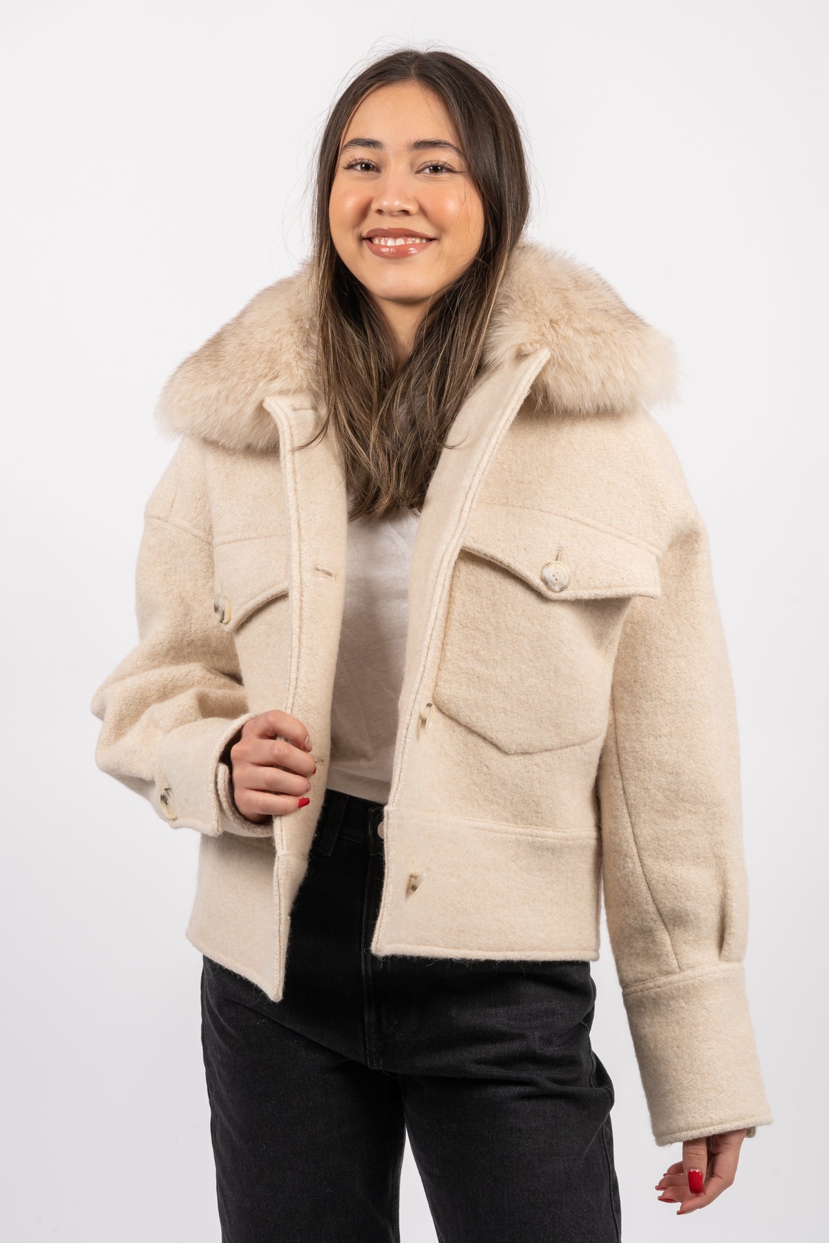 Charlie Jacket - Wool - Steady Creme