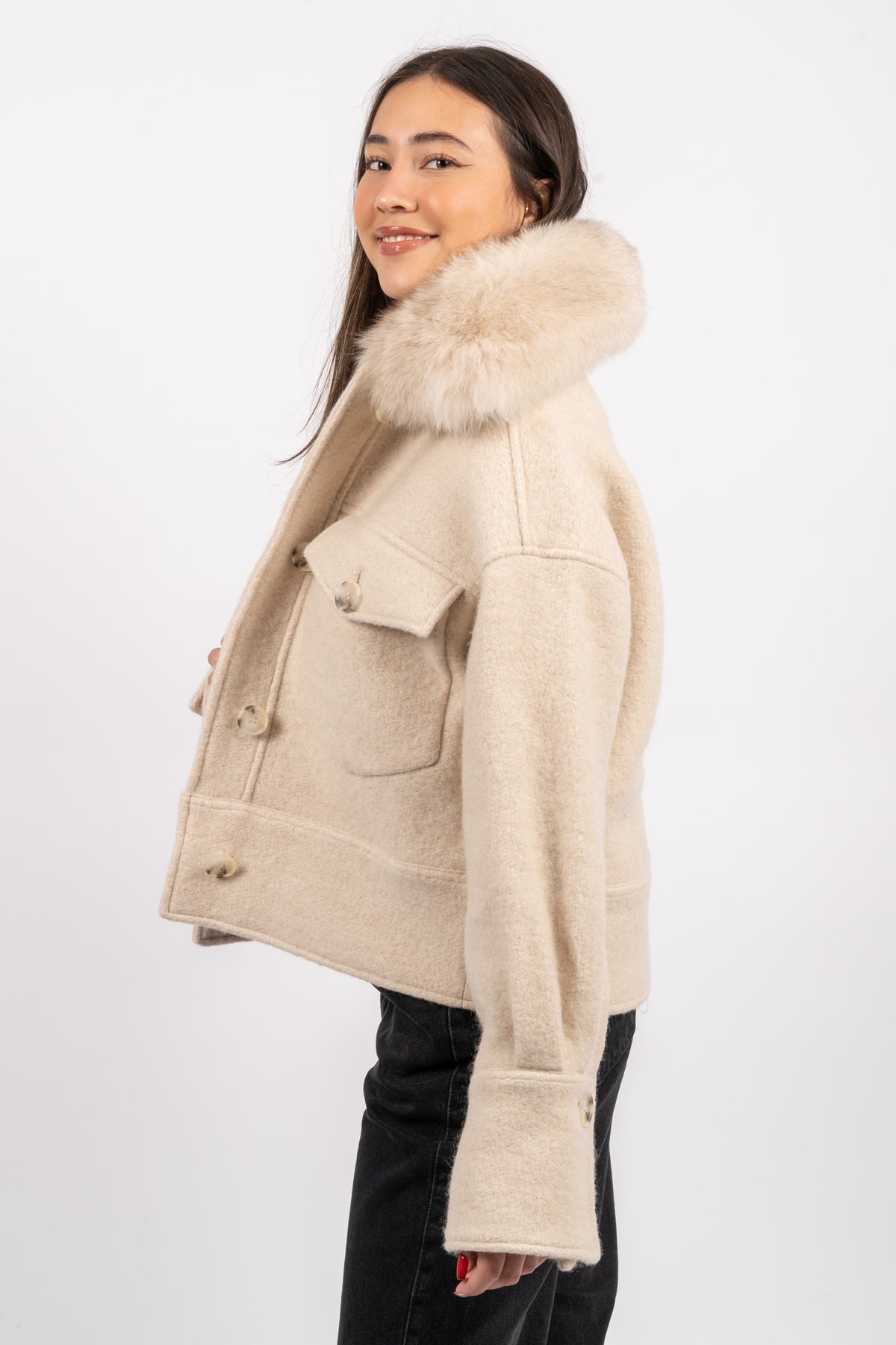 Charlie Jacket - Wool - Steady Creme
