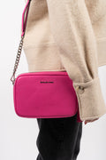 Ginny Leather Crossbody Bag - Cerise