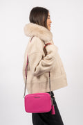 Ginny Leather Crossbody Bag - Cerise
