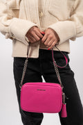 Ginny Leather Crossbody Bag - Cerise
