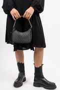 Jet Set Charm Small Logo Shoulder Bag - Blk/Opticwht