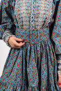 Poplin Mini Dress - Blue Garden