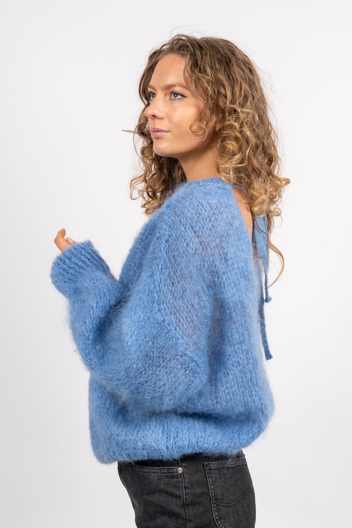 Toga Back Tie Pullover - Sky Blue